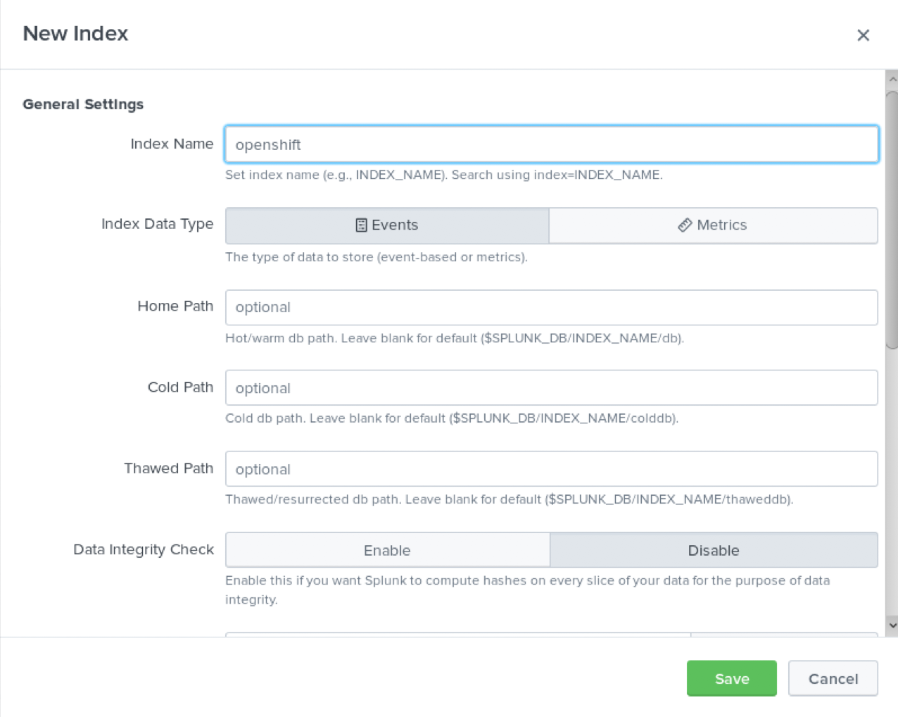Splunk Index